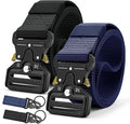 DOOPAI Tactical Belt for Men, 3Pack Military Nylon Web with Heavy Duty Quick Release Metal Buckle