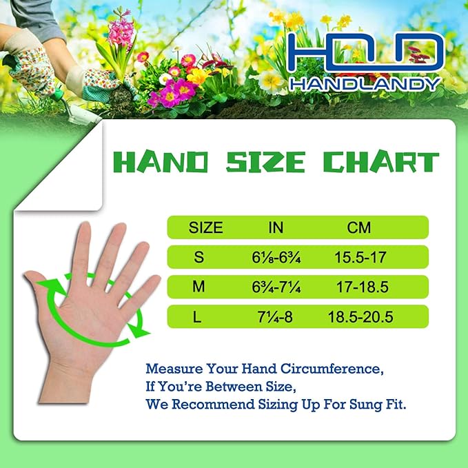 HANDLANDY Work Gloves for Women, Breathable Leather Gardening Glove for Yard Maintenance, Hand Protection with Touch Screen