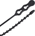 Gardner Bender 45-8BEADBK Beaded Cable Tie Wrap, 8 inch, 70 lb, Reusable, Adjustable Wire and Cord Management, 15 Pk, UV Resistant Black