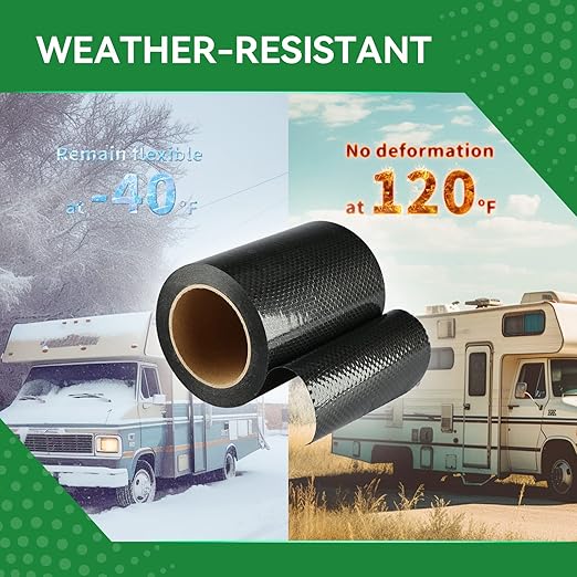 RV Underbelly Tape 6" x50', RV Underbelly Material, Waterproof Permanent Sealing Adhesive for RV, Camper Travel Trailer, Mobile Home, Tear Repair Patch