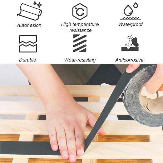 Butyl JoistTape 2" X 50', 2 Rolls Joist Tape for Decking 2Inch, Waterproof Deck Joist Flashing Tape Protect Wooden Deck Beams