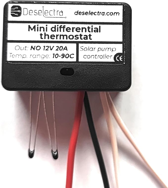 Differential Thermostat Home Solar Hot Water Heating Pump Controller, 12V, 10A