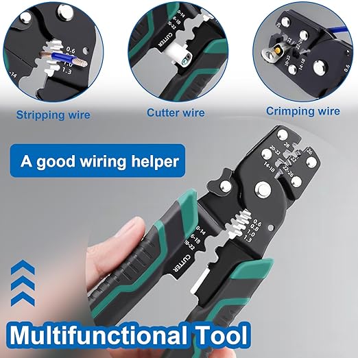 smseace 160pcs Bullet Wire connectors with Stripping/Cutting/Crimping Tool 22-10AWG Insulated Male/Female Bullet Connector kit for Automotive Boat Stereo Industrial Equipment