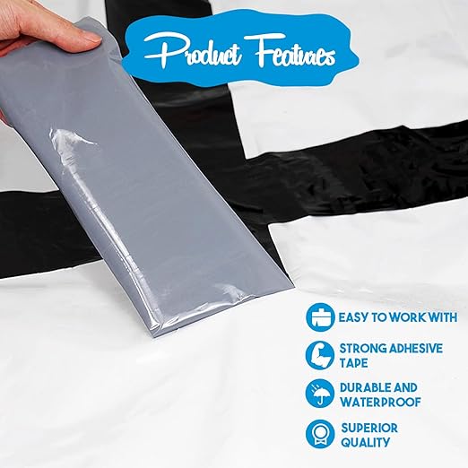 Vapor Barrier Tape, 3" Polyethylene Tape Black Seal Tape for Crawl Space, Underlayment, Marine Use, Repair,Construction Sheathing Seal Film, 180 Foot Roll