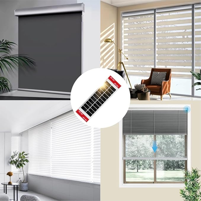 1pcs Solar Panel 1.3W5.5V, Suitable for Electric Blinds Smart Blinds, USB-C Plug Mobile Solar Power Generation, Installed on Window Solar Power Panel