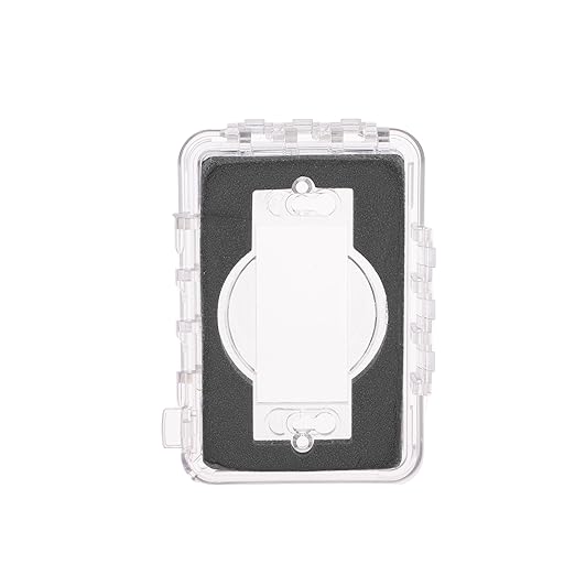 TayMac MM110C Weatherproof Single Outlet Outdoor Receptacle Cover, 5/8 Inches Deep, Clear