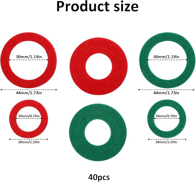 40 Pcs Car Battery Terminal Protector Anti Corrosion Washers, Fiber Felt Washer Battery Corrosion prevention shim Car Battery Cleaner Kit Green Red