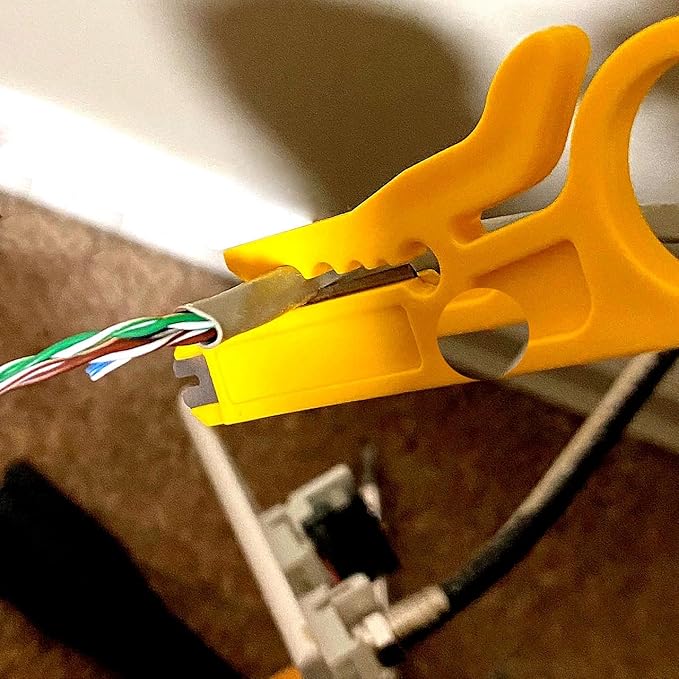 6 Pcs Mini Wire Stripper Tool, Small Wire Strippers, Mini Cable Stripper, Network Cable Cutter, Punch Down Tool, Network Wire Stripper, for RJ45/Cat5/Cat6 Data Lines Telephone Computer UTP Cable