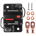 Circuit Breaker DC 12V-48V Fuse Manual Reset for Boat Trolling Motor Marine ATV Trailer Vehicles Stereo Audio Electronic Battery Solar System Protection (30Amp)