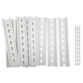 10 Pieces 8" Aluminum DIN Rails,RoHS Standard Slotted DIN Rail,with Extra Screws for Hardware Components Mounting (8inch)