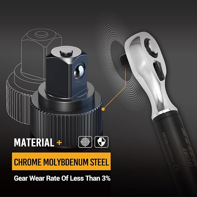 EWK 1/4" Drive Digital Angle Torque Wrench 1.1-22.1 ft-lbs (1.5-30 Nm), with LED Display & Buzzer, for Bicycles and Precision Machinery