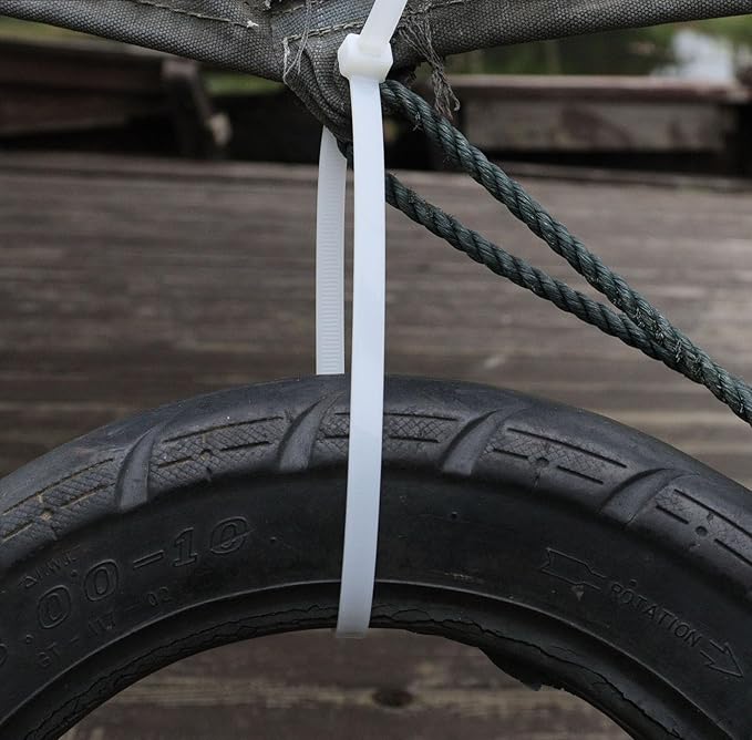 36 inch zip ties heavy duty outdoor use 15 pieces long cable ties white large plastic tie wraps 200 lbs Tensile Strength