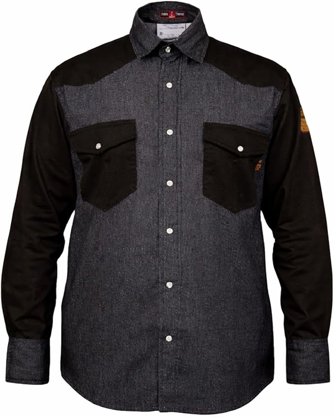 Just In Trend │Flame Resistant FR Shirt - 88/12 - Western Style - Two Tone