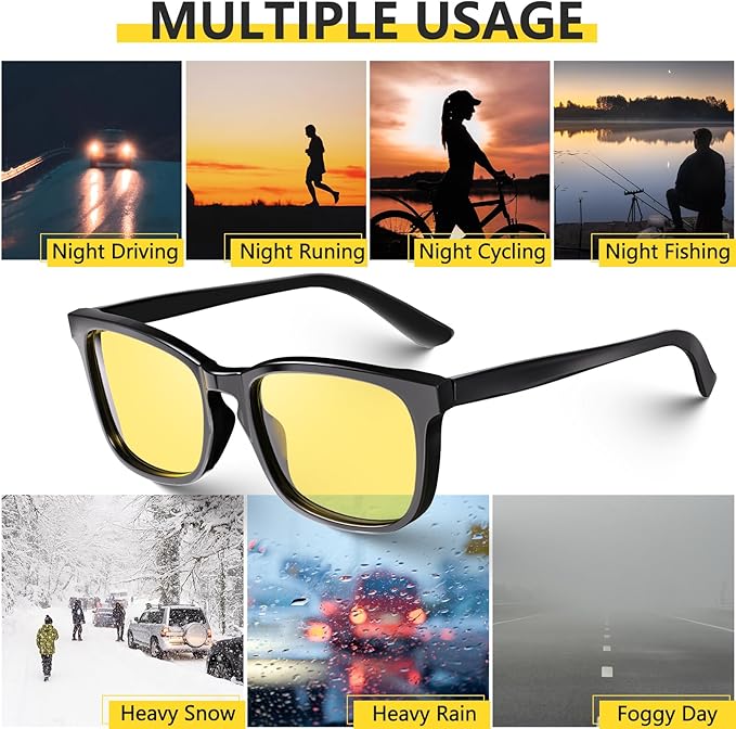 VISOONE Blue Light Blocking Glasses Square with Anti Computer Glare for Gaming Women and Men MONTANA