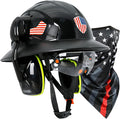 Full Brim Hard Hats Construction OSHA Approved with Visor-Vented Hard Hat with Neck Gaiter with Ear Loops,Safety Hard Hats for Men with Chin Strap ANSI Z89.1 Type 1 Class C,6-pt Suspension