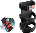 Ziciner Fire Extinguisher Holder 2.5-3LB Adjustable Roll Bar, American Flag Pattern Extinguishers Strap Bartact, Universal Car Accessories for Cars, SUVs, Trucks, and More (Black)