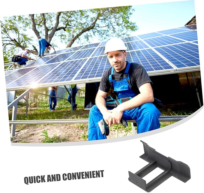 GALPADA 12pcs Solar Panel Water Guide Clips Photovoltaic Drainage Buckle for Efficient Cleaning and Stagnant Water Removal Durable Material for Solar Panel Maintenance