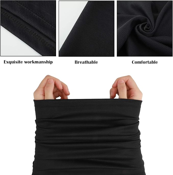 Geyoga Neck Gaiter Bandana Face Mask Summer UV Protection Cooling Breathable Face Mask Neck Scarf Balaclava for Men Women