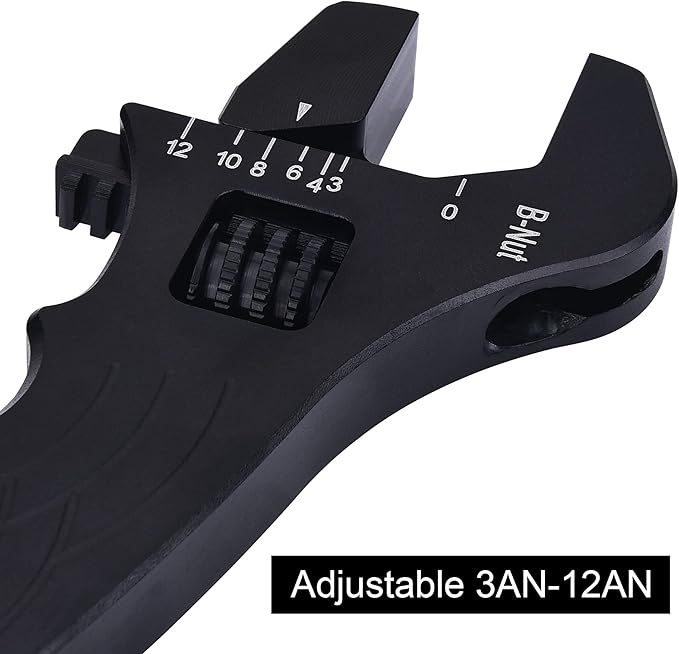 EVIL ENERGY AN Fitting Hose Wrench Adjustable 3AN-12AN Aluminum Black