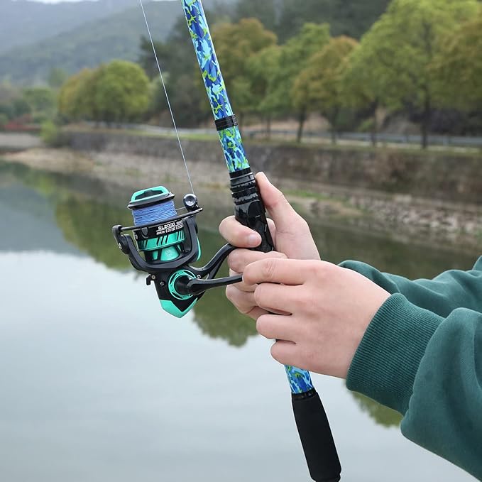 Sougayilang Telescopic Fishing Rod and Reel Combos, Full Kit with Carrier Bag, 11+1 Bearings Spinning Reel, Carbon Fiber Travel Fishing Pole for Saltwater Freshwater