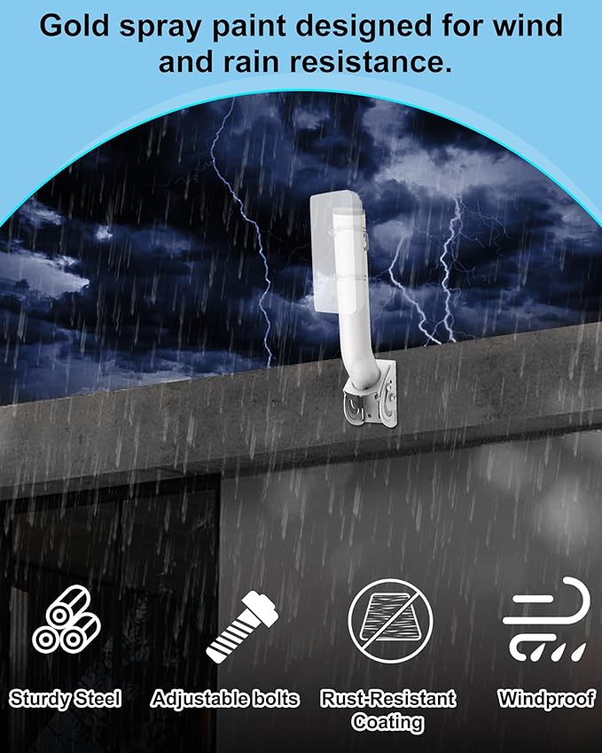 Wireless Bridge Mount, 2-Pack 11 in Dual Screw Locking J Pole Mounting Bracket for Wall or Pole, 160° Angle Adjustable, 1.38 in OD, for CPE, Access Point, TV Antenna or Weather Station