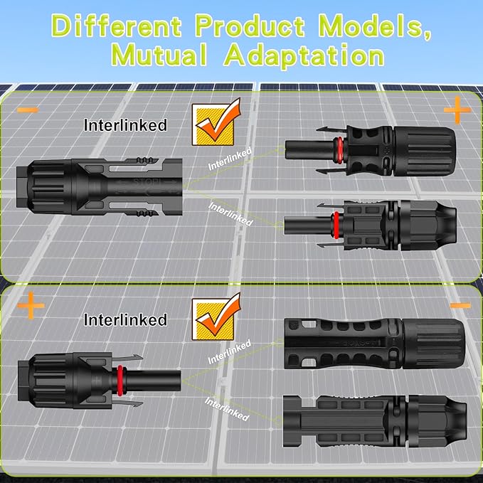 10 Pairs Solar Connector (10AWG), 20Pcs Solar Panel Cable Connectors Adapter Male/Female IP68 1000V 30A 10AWG 12AWG 14AWG Waterproof Dustproof Connector with 2 Spanners (10 Pairs Solar Connectors)