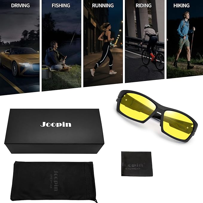 Joopin Sports Sunglasses Polarized UV400 Protection Wrap Around Sun Glasses Shades for Men Women