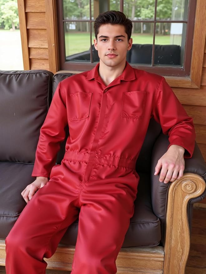 MCJC Coveralls for Men Adult Jumpsuit Coveralls Mechanic Work Uniform Halloween Horror Killer Costume