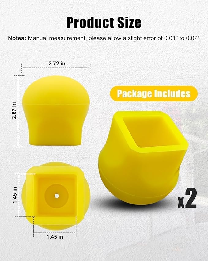 Ladder Stabilizer Bumpers Fits for Werner Extension, Stabilizer Pads, Non-Slip Ladder Rubber End Caps, Extension Ladder Mitts, 2PCS