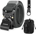 Tactical Belt for Men and Women, Military Work Belt Nylon with Quick-Release Buckle, Gift with Molle Pouch & Clip