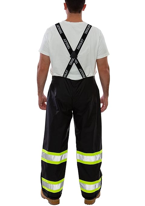 Tingley Icon O24123C Overalls, Medium, Black/High Visibility Fluorescent Yellow-Green