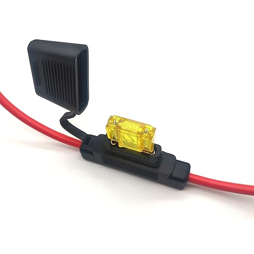 VANTRONIK Waterproof Maxi Inline Fuse Holder with 10 Gauge AWG Wire 13.8 Inches Long, Fit for Big Blade Fuse in Vehicle/Boat/RV/Tractor Up to 80A DC, Super Heavy Duty, 2 Pack