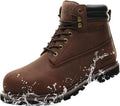 Work Boots for Men Waterproof Soft Toe Non Slip Comfortable Leather Workboots