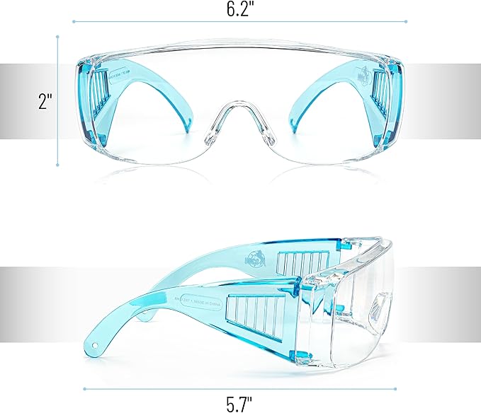 UNCO- Safety Goggles Over Glasses, Protective Goggles, Anti Fog, Work, Safety Glasses Over
