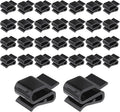 30 Pcs Trailer Wire Clips Photovoltaic Clamp Plastic Wires Clip Trailer Frame Wire Clips 25 * 15mm Black Outdoor Solar Panel Double Wires Clamps for PV Wiring Boat Cable