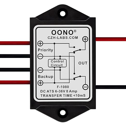 DC 6-36V 8A Automatic Transfer Switch, ATS Auto Transfer Switch, OONO F-1080