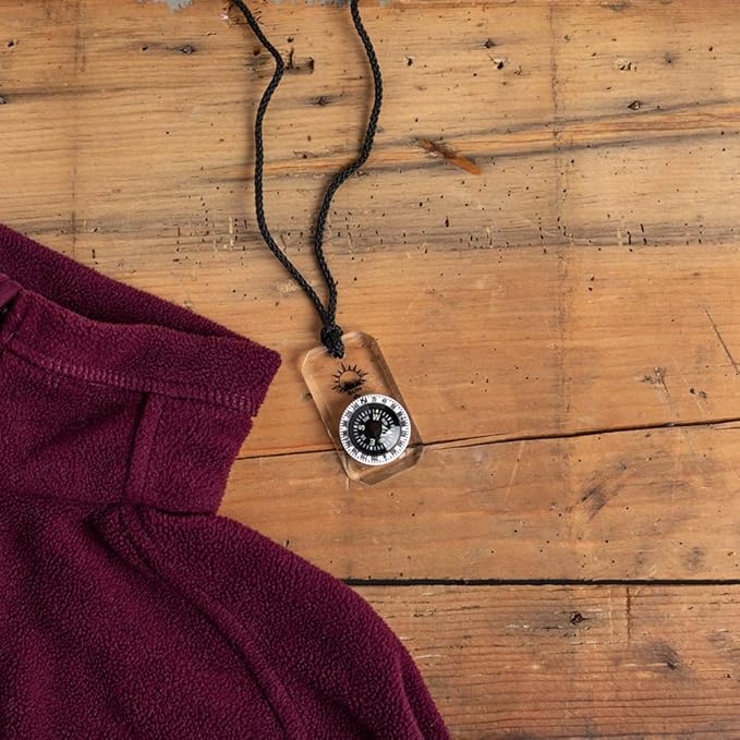 Sun Company MiniComp II - Mini Orienteering Compass With Rotating Bezel| Easy-to-Read Zipperpull Compass for Jacket, Parka, or Pack