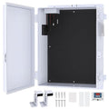 Outdoor Electrical Box, Waterproof Electrical Junction Box IP65 ABS Plastic Enclosure with Fan & Thermostat, Mounting Plate and Hinged Lid (15.7" H x 11" L x 5.9" W)