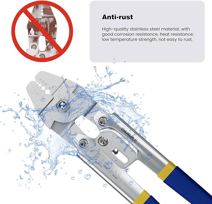 Sanuke Wire Rope Crimping Tool for 3/64 5/64 1/16 Wire Rope with 304 Stainless Steel Cable 3 Sizes 33FT and 150pcs Sleeves Stops, 10pcs Thimble