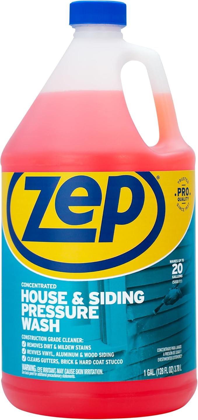 Zep House and Siding Pressure Wash Cleaner Concentrate - 1 Gallon (Case of 2) ZUVWS128 - Construction Grade Formula
