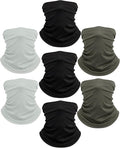Xeoxarel Neck Gaiter, 7 Pack Cooling UV Protection, Bandana Face Mask Scarf for Men and Women