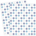 JarThenaAMCS 2400Pcs Hanukkah Mini Sticker Hexagram Star Paper Decal Silver Blue Chanukah Self-Adhesive Sticker for Envelopes Scrapbook Gifts DIY Supplies