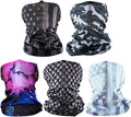 S A Company 5-Pack UV Face Shield | UV 30+ Multipurpose Neck Gaiter Balaclava for Adults | Multiple Color Packs