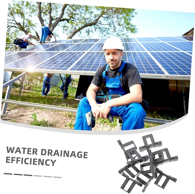 12pcs Guide Clamp Solar Panel Trickle Maintainer Drainage Clip Sturdy Construction Easy to Install for Outdoor Solar Panels