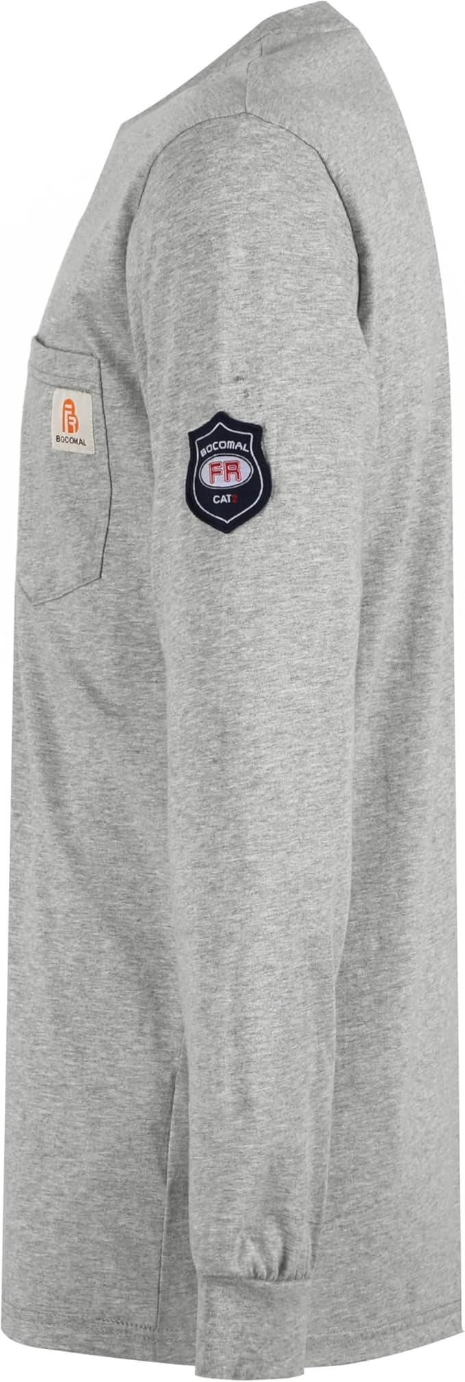 BOCOMAL FR Shirts Lightweight Classic Crew Long Sleeve Fire Resistant Shirt CAT2