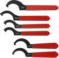 6 Pieces Universal Coilover Adjustment Spanner Wrench Set, Adjustable Coilover Wrench Spanners Hook Wrenches Tools Coilover Wrench Steel Spanner for Shock Adjustments and Suspension System