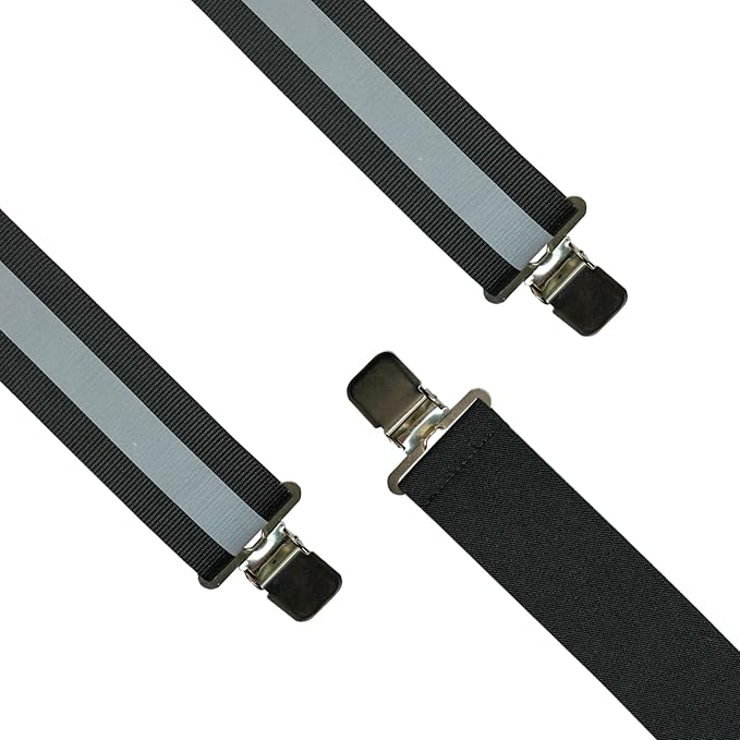 MELOTOUGH Reflective Safety Suspenders|Work Suspenders with Hi Viz Reflective Strip Hold Up Tool Belt Suspenders