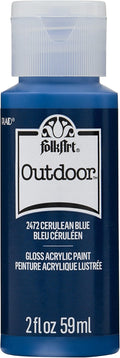 FolkArt Outdoor Acrylic Paint in Assorted Colors (2 Ounce), 2472 Cerulean Blue