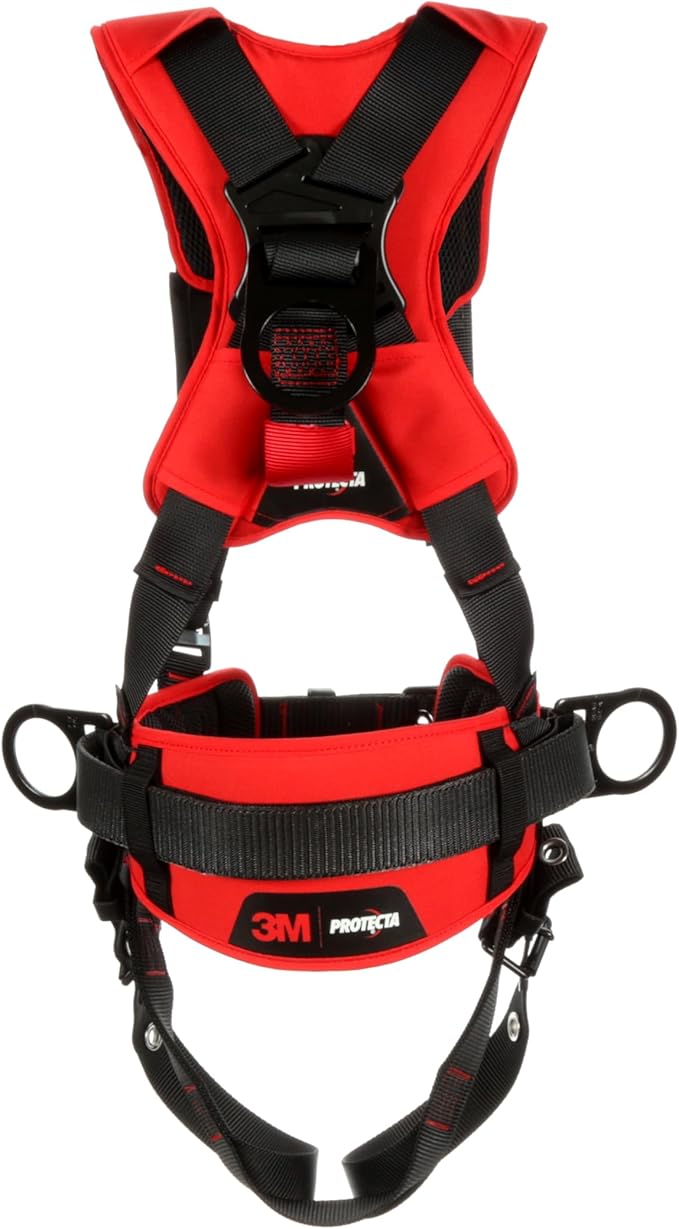 3M Protecta Comfort Construction Style Positioning Harness 1161207, Black, X-Large, 1 EA/Case