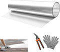 24'' x 50' Aluminum Flashing Roll, 0.3mm Thickness Metal Roof Flashing Roofing Panels for Sealing Windows Doors Siding Roofing Stains Moss and Mildew Prevention
